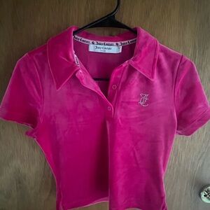 Juicy Couture Fuchsia Velour Polo